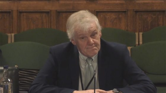 Paul Morrell speaking to the Levelling Up select committee on Monday