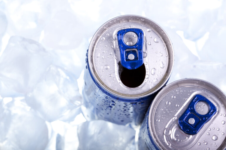 energy drinks on ice