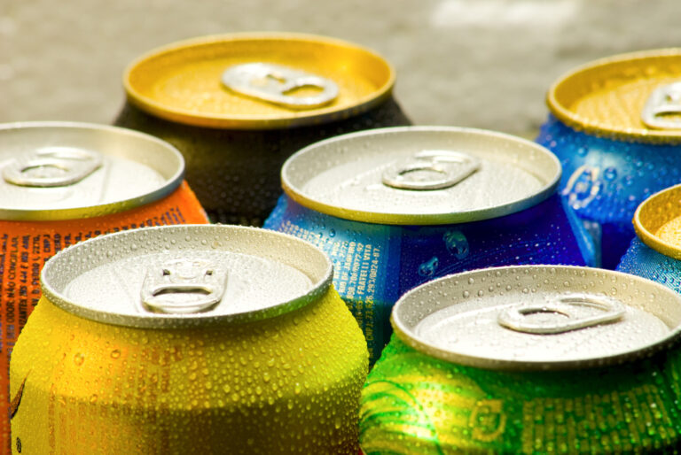 soft drink energy drink cans