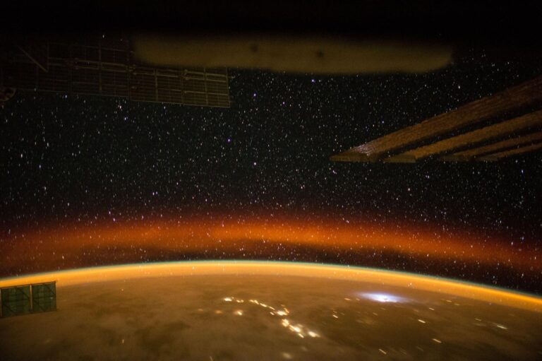 ISS sunset