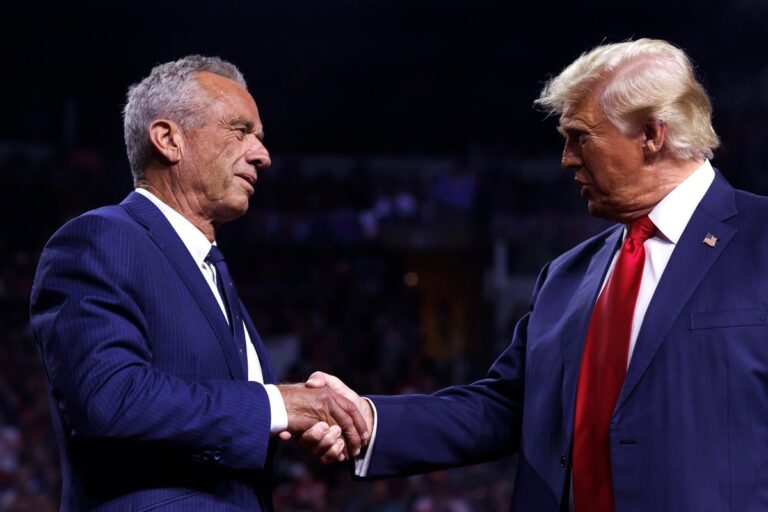 President Trump and RFK r shaking hands