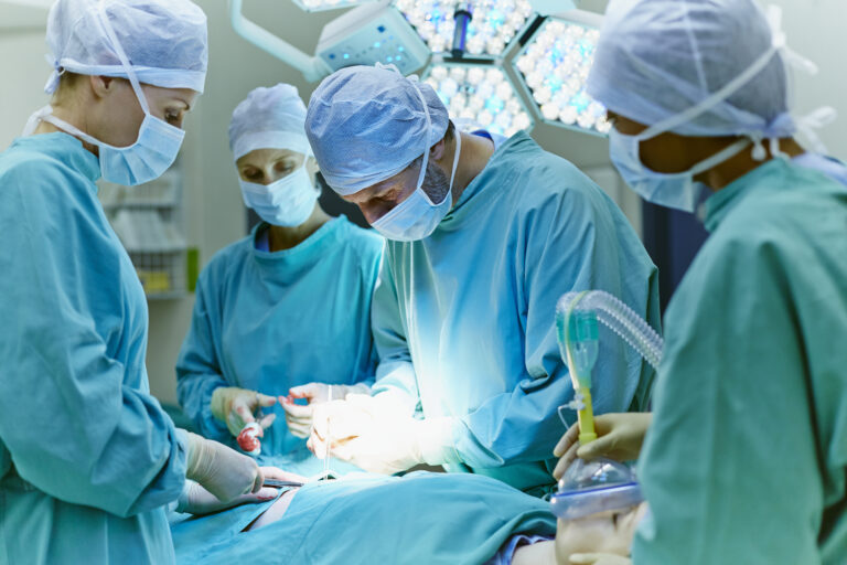 physicians in an operating room