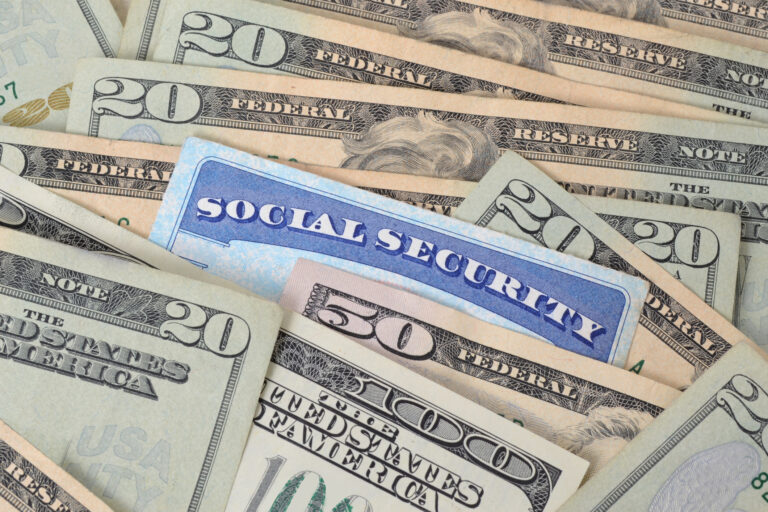 getty social security card and cash