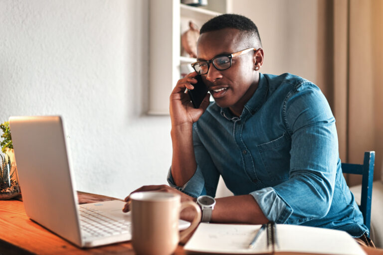 man on phone call