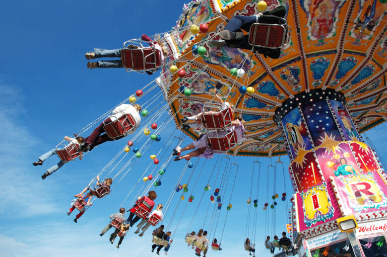 amusement park happy fun ride